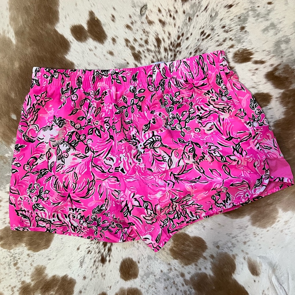 Lilly Pulitzer Pink Floral Athletic Shorts
